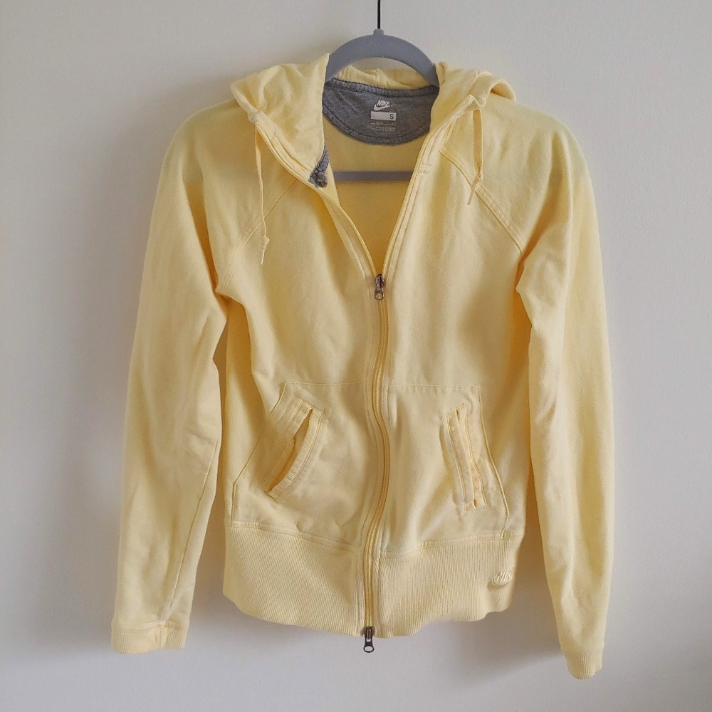 Nike Yellow Full Zip Athletic Hoodie